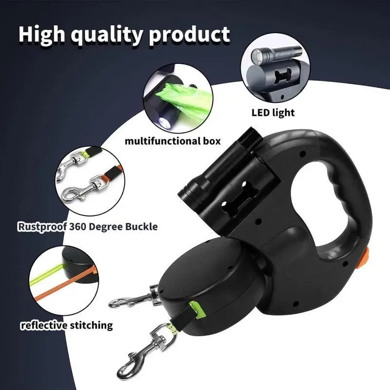 DuoControl™ Leash – Walk 2 Dogs Without Tangles
