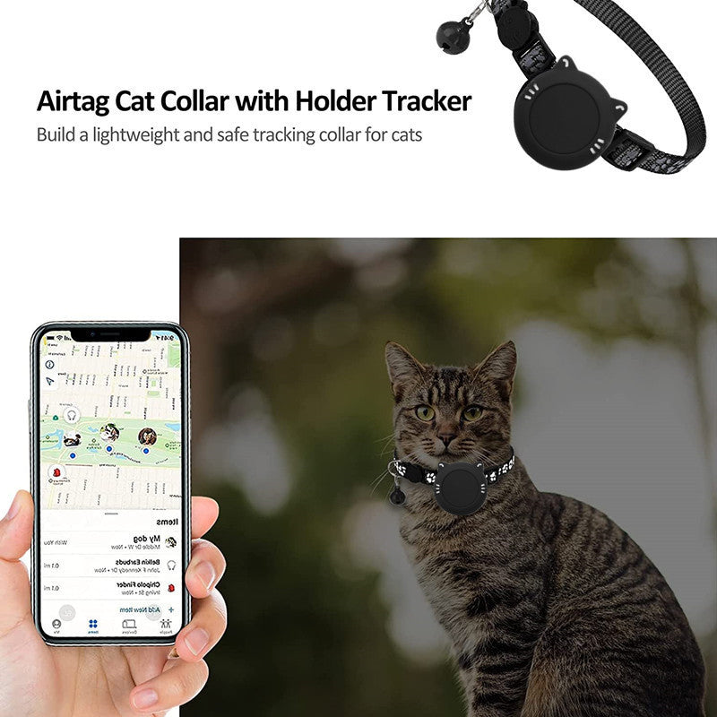 Cat Collar Pet Positioning Collar Find My Anti-Lost Device Tracker Waterproof Protective Cover Cat Collar